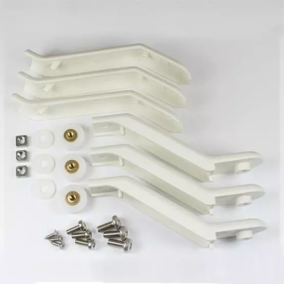 Remis Shower Doors- Set of Brackets for Curved Cubicle Door [22] image 2